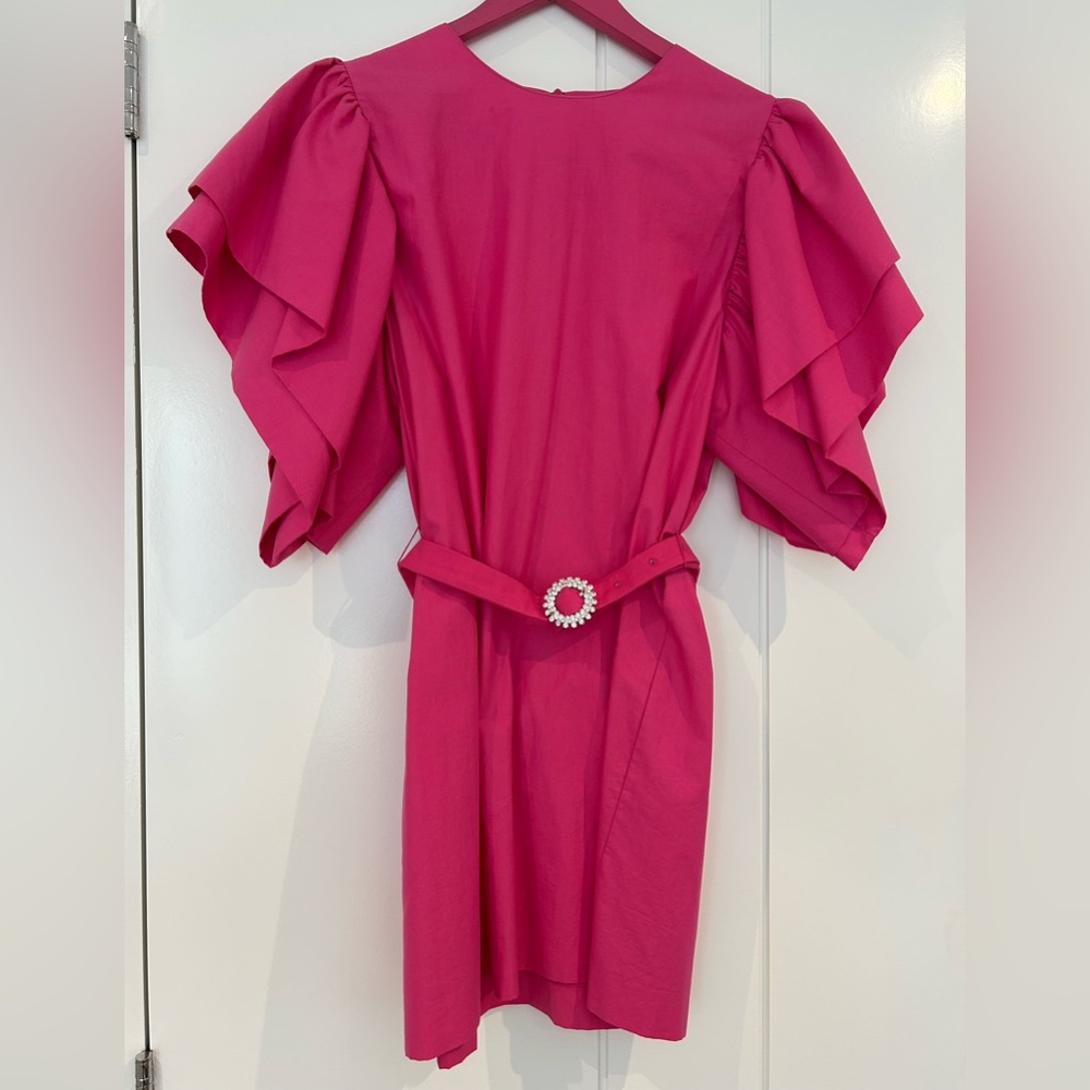 Elegant Pink Ruffled Dress
